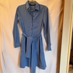 Zara blue shirt dress